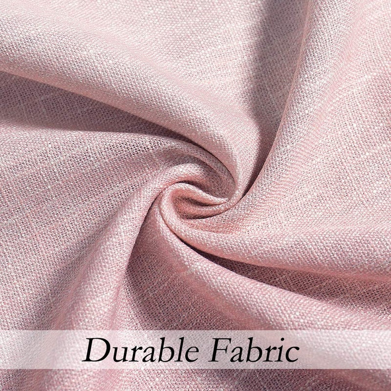 Central Park Ombre Window Curtain Panel Linen Gradient Print on Rayon Blend Fabric Drapery Treatments for Living Room/Bedroom, Cream White to Pink Dust Rose, 40" x 84", Set of 2 - Image 4